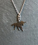 Unicorn necklace, stainless steel unicorn gift for fairy lovers, silver unicorn pendant, I love my unicorn gift