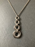 Mobius ring necklace, 40th birthday Chainmaille necklace, gift for wife 40th anniversary pendant