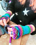 Fingerless Dragon Scale Gloves in Pixie