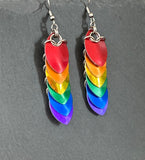 Rainbow Scale Maille Earrings