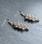 Chainmaille hypoallergenic silver stainless steel angel wing earrings