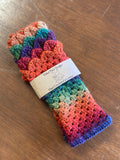 Fingerless Dragon Scale Gloves in Rainforest