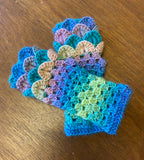 Kids Fingerless Dragon Scale Gloves in Unicorn Mix, Ages 5-10