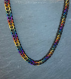 Dark Rainbow Half Persian 3 in 1 Necklace